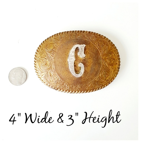 ? Vintage Brass, Gold & Silver Buckle main image 6